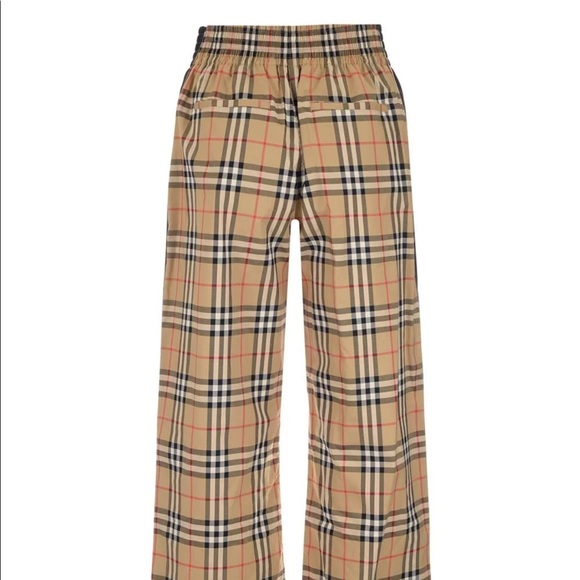 Burberry Louane Side Striped Check Trousers - Picture 4 of 5